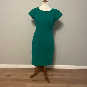 J.crew Emerald Green Sheath Dress Size 10